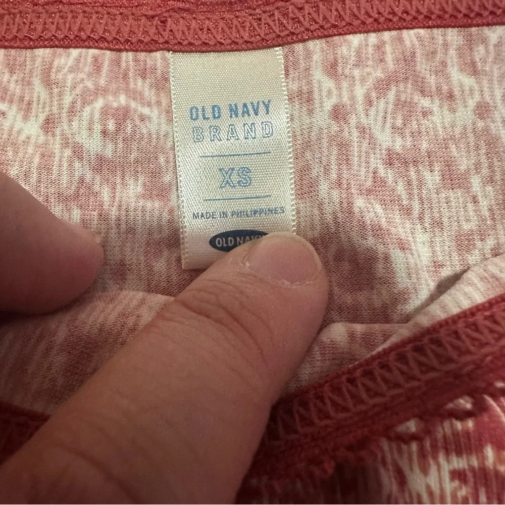 Y2K Old Navy Pink and white midi skirt with elastic waist size XS - Picture 8 of 10